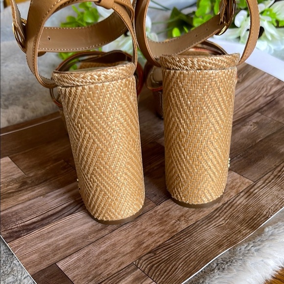 Women's Tan and Multicolor Platform Sandals - Picture 6 of 8